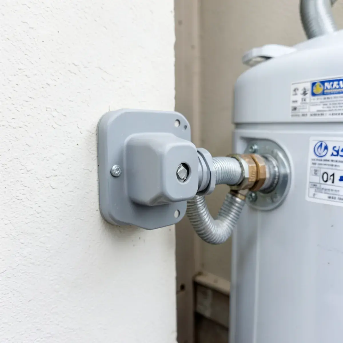 Disconnect switch beside an electric water heater