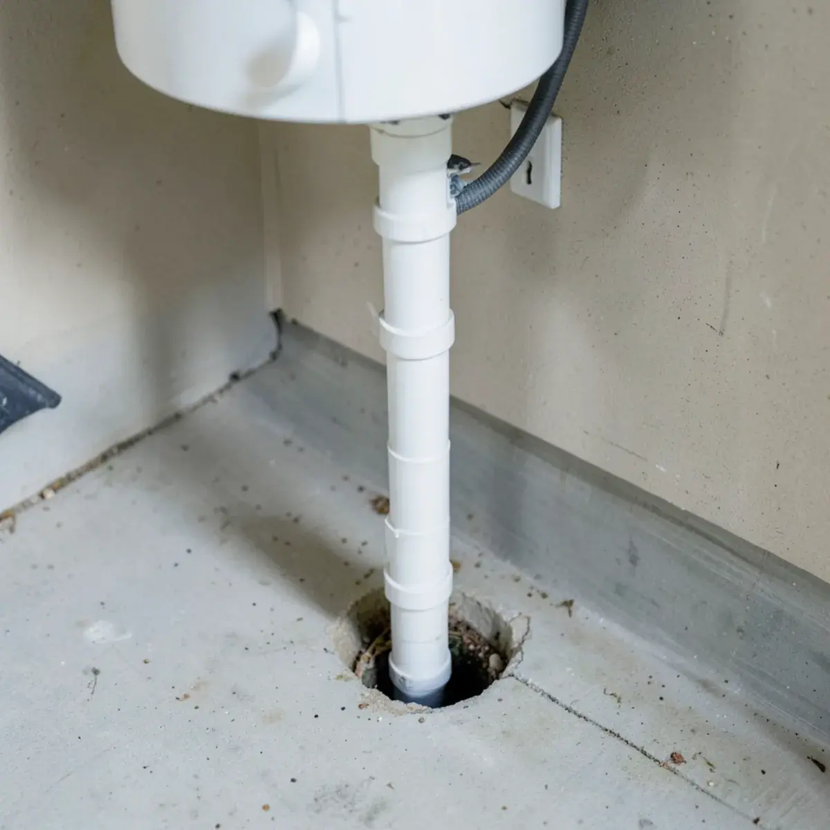 Condensate drain line on a heat-pump water heater