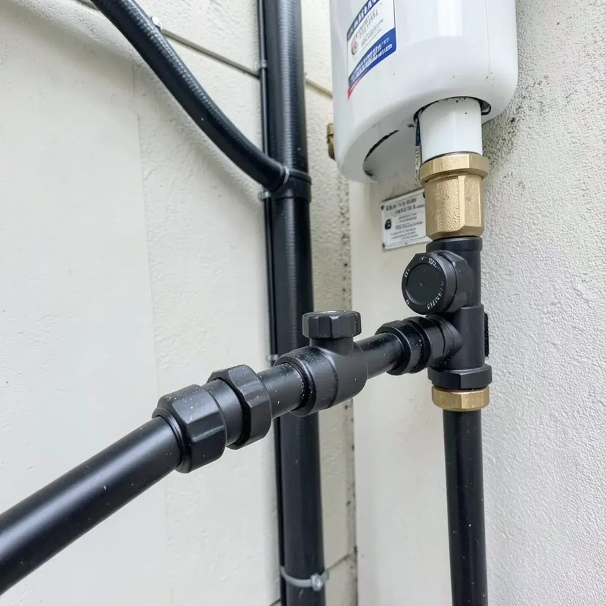 Upsized gas line feeding a new tankless water heater
