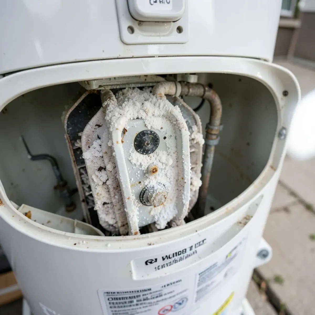 Scale and corrosion on an aging tankless heat exchanger
