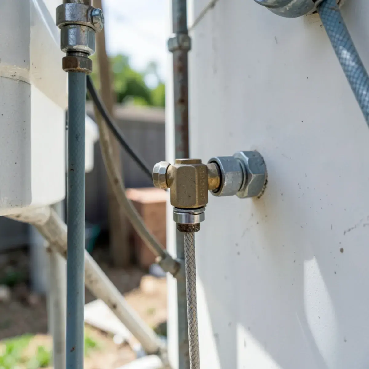 New toilet supply line and shutoff valve